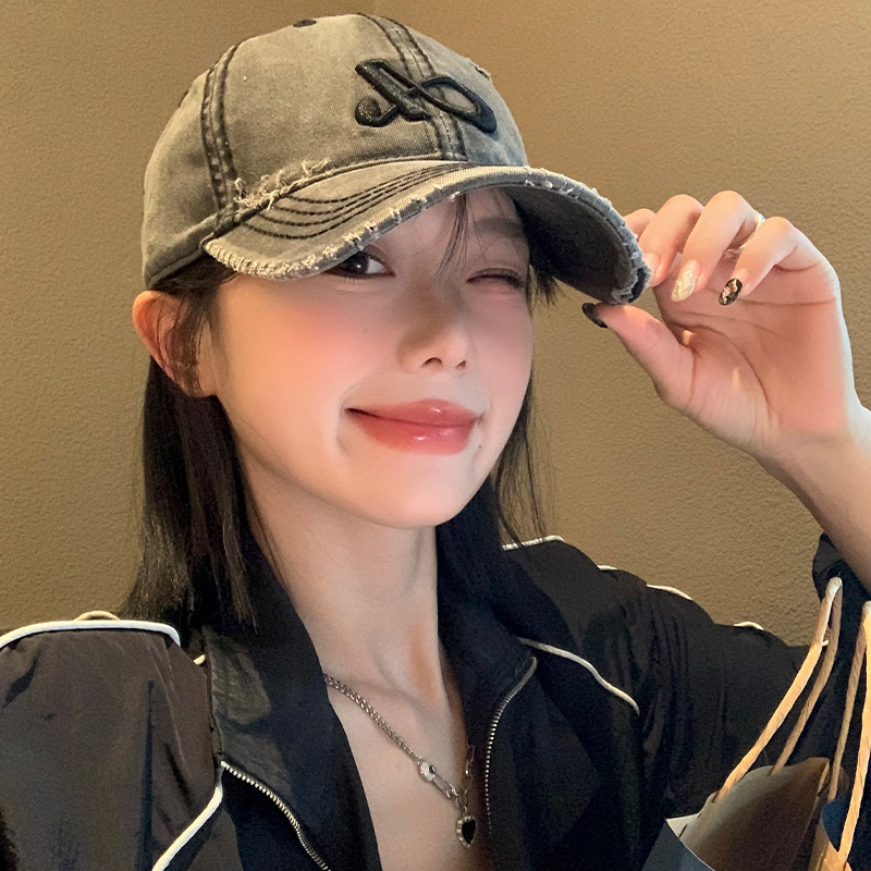 American agujero gorra de béisbol mujer japonesa vaquero retro gorra ancha gorra gor