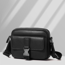 外贸男挎包2025年春夏便携通勤挎肩包头层牛皮休闲男士斜挎包新款