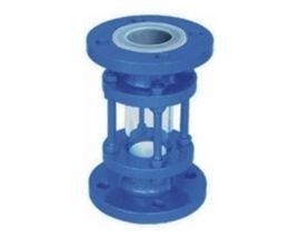 HGSO7F46衬氟视盅/不锈钢玻璃管法兰视蛊/玻璃筒视镜