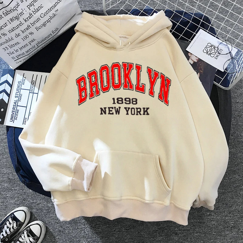 Autumn Brooklyn Hooded Sweater Men's Fashion Hoodie Men Hip