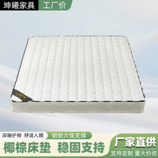 椰棕床墊家用席夢思加厚彈簧硬椰棕租房酒店民宿彈簧床墊護脊棕墊