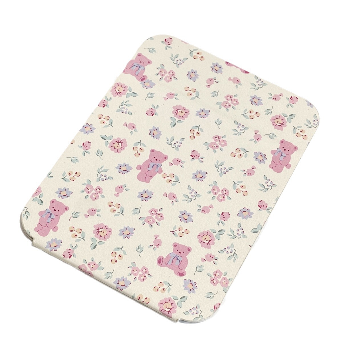 Espejo plegable lindo oso de alto valor facial portátil dormitorio de estudiantes de escritorio de escritorio para el hogar espejo de vestir