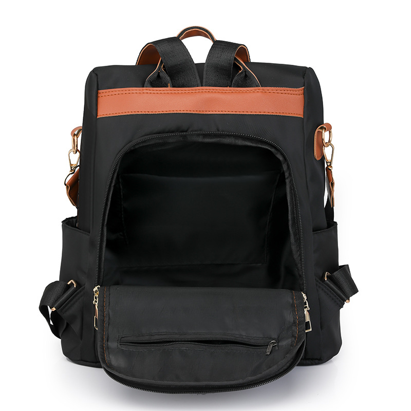 2024 nueva moda contraste color damas mochila antirrobo simple viaje de gran capacidad mochila multiusos al por mayor