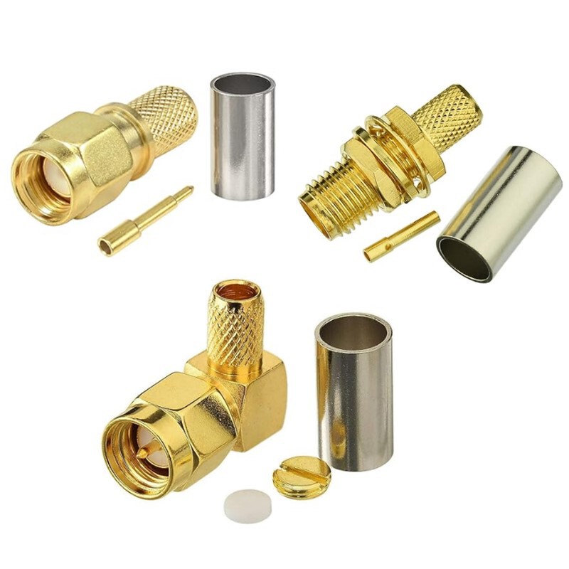 SMA male female connector LMR240 coaxial RF cable connector SMA-J-4 RF connector gold plated connector