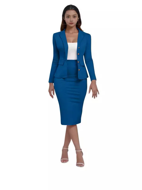 Summer long-sleeve, suit, skirt, set