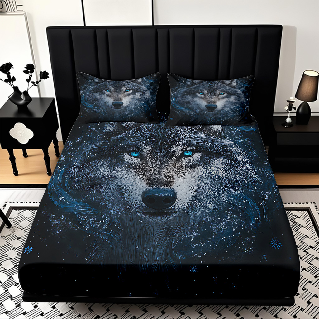 TEMU / JIT Hot Wolf 3D Digital Printing Quilt Set Soporte internacional exclusivo para la impresión