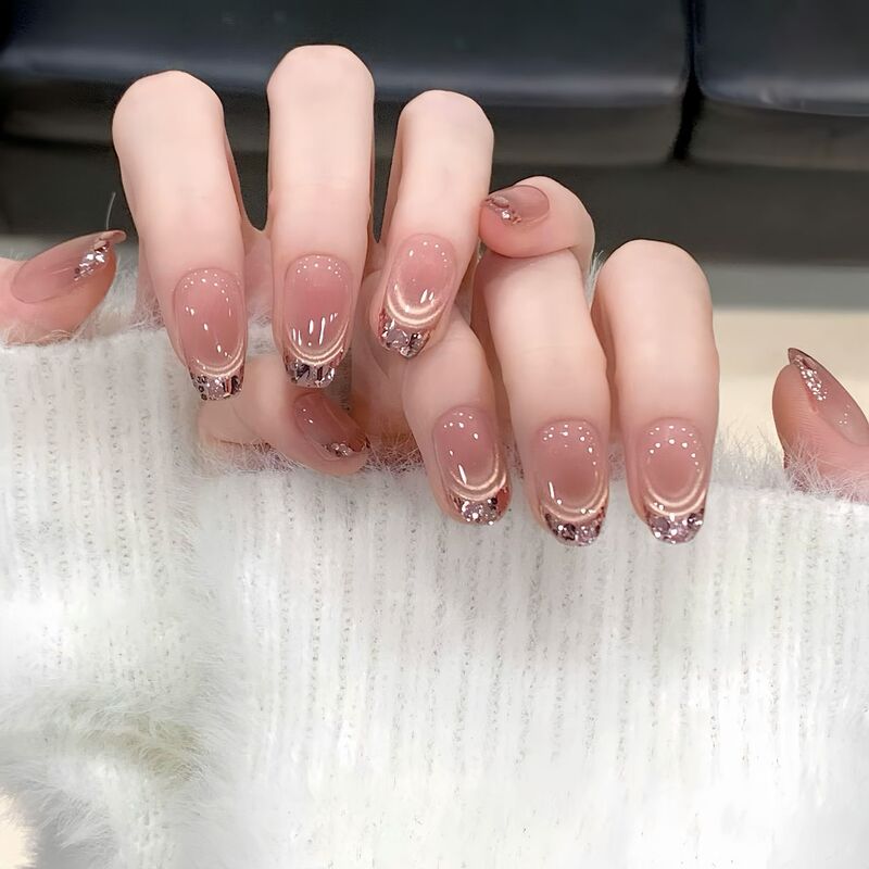 Purely Handmade Wearable Manicure Patches French Cat Eye Whitening Removable Wearable Nails 2025 New High-End Style Purely Handmade Wearable Manicure Patches French Cat Eye Whitening Removable Wearable Nails 2025 New High-End Style