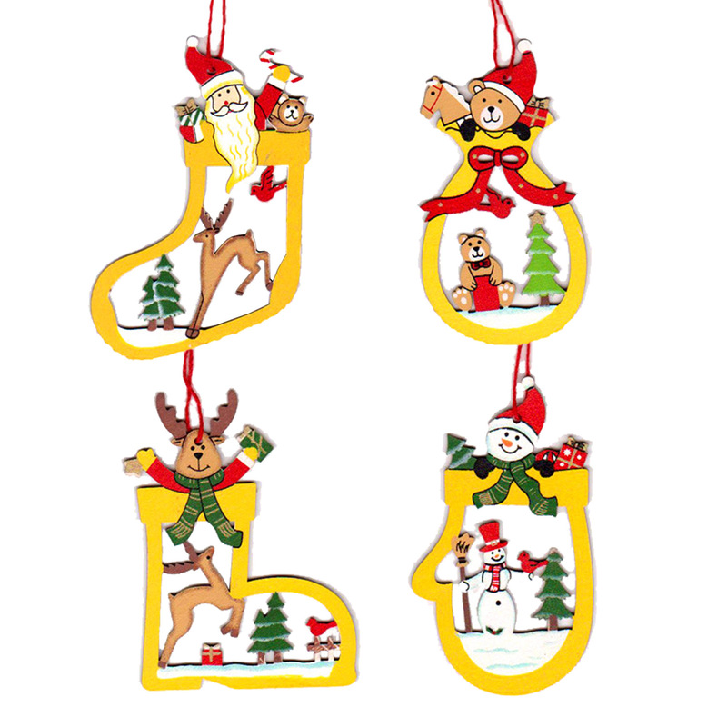 Cross-border New Christmas Tree Wooden Pendant Christmas Creative Painted Carving Crafts Series Decorations Wholesale Cross-border New Christmas Tree Wooden Pendant Christmas Creative Painted Carving Crafts Series Decorations Wholesale