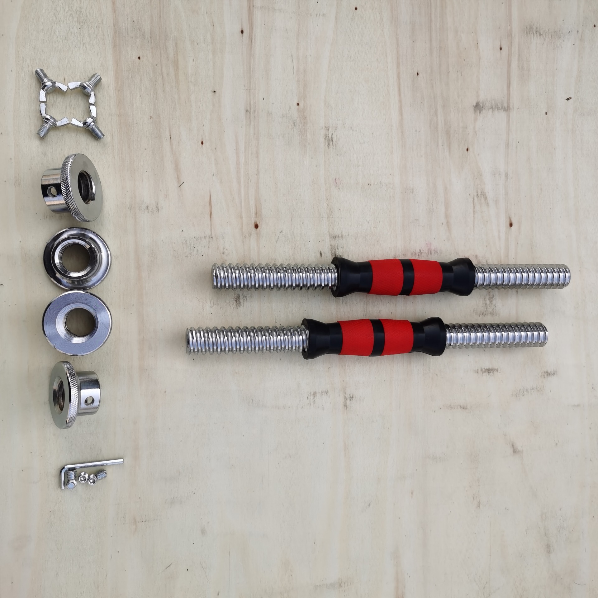 电镀哑铃的杆子连接器螺母 (6)