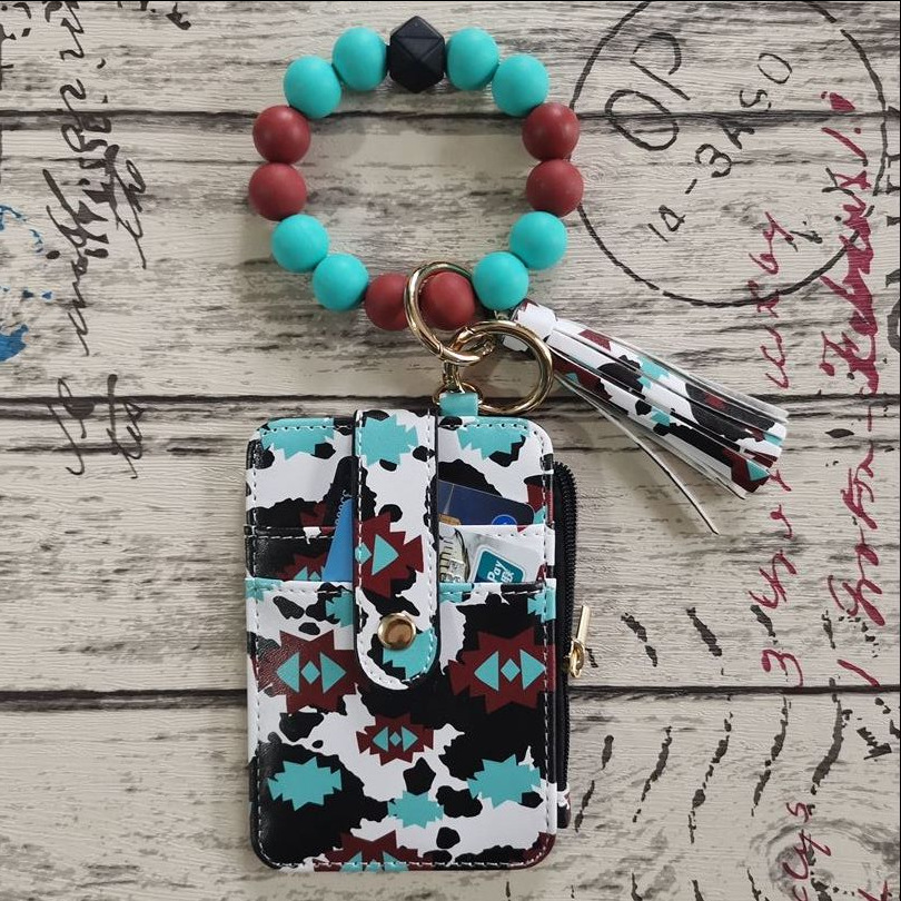 95g Weight Keychain Classification 1 Piece Quantity Casual, Daily Occasion Leather Material Flower, Leopard Pattern Women's Gender Cute Style Cute Flower Leopard Leather Women's Keychain 2