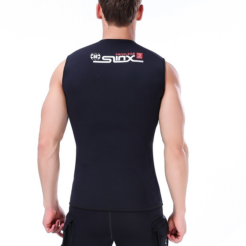 3MM sleeveless fleece-lined vest 2MM swimming trunks cold-proof warm diving suit split wet clothes men's surfing suit pulp board swimsuit