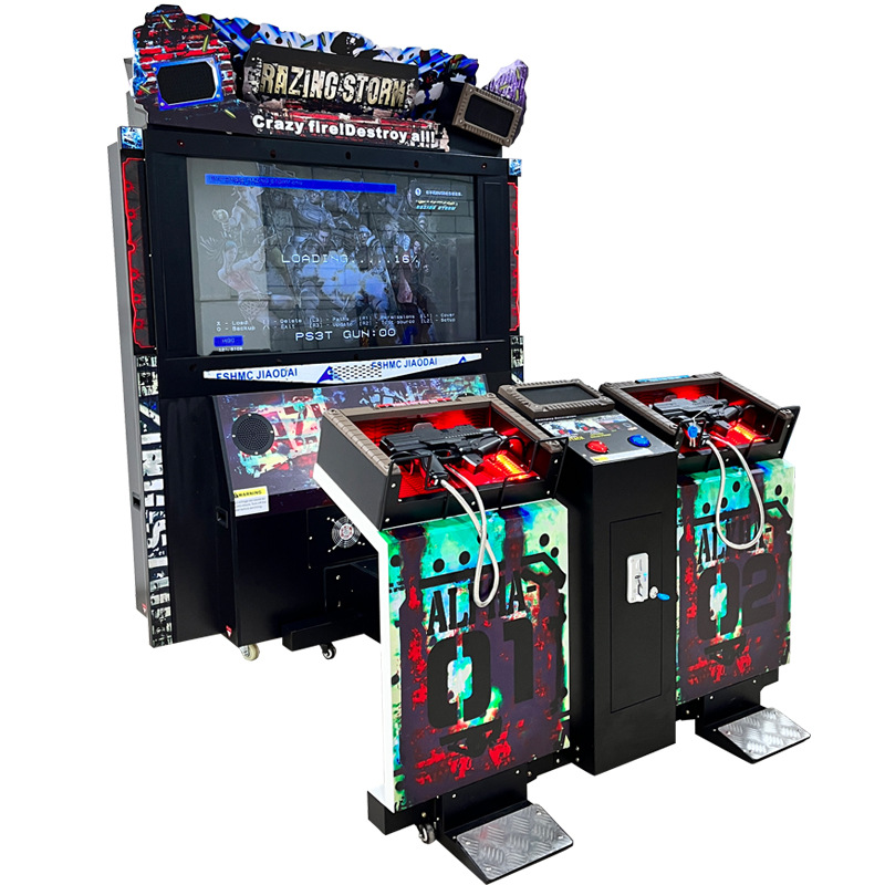 Juegos de pantalla gigante de entretenimiento comercial láser simulador de juegos de disparos de doble jugador fuente de equipos de entretenimiento fabricante de escaneo de código