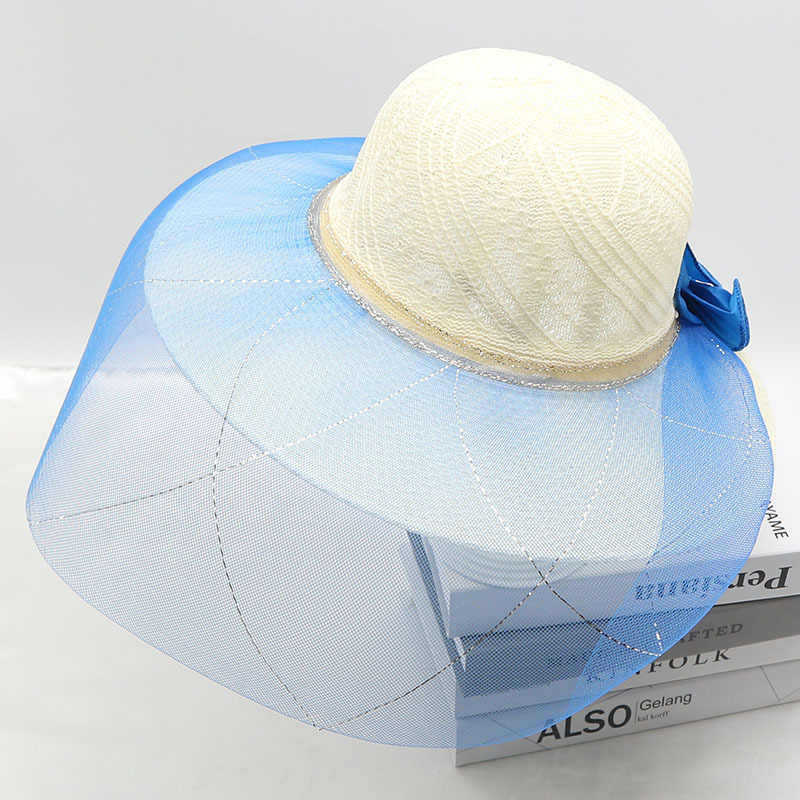 Nuevo sombrero de paja para mujer, sombrero de playa junto al mar, sombrero para el sol de verano de moda salvaje, protector solar, sombrero para el sol de protección UV