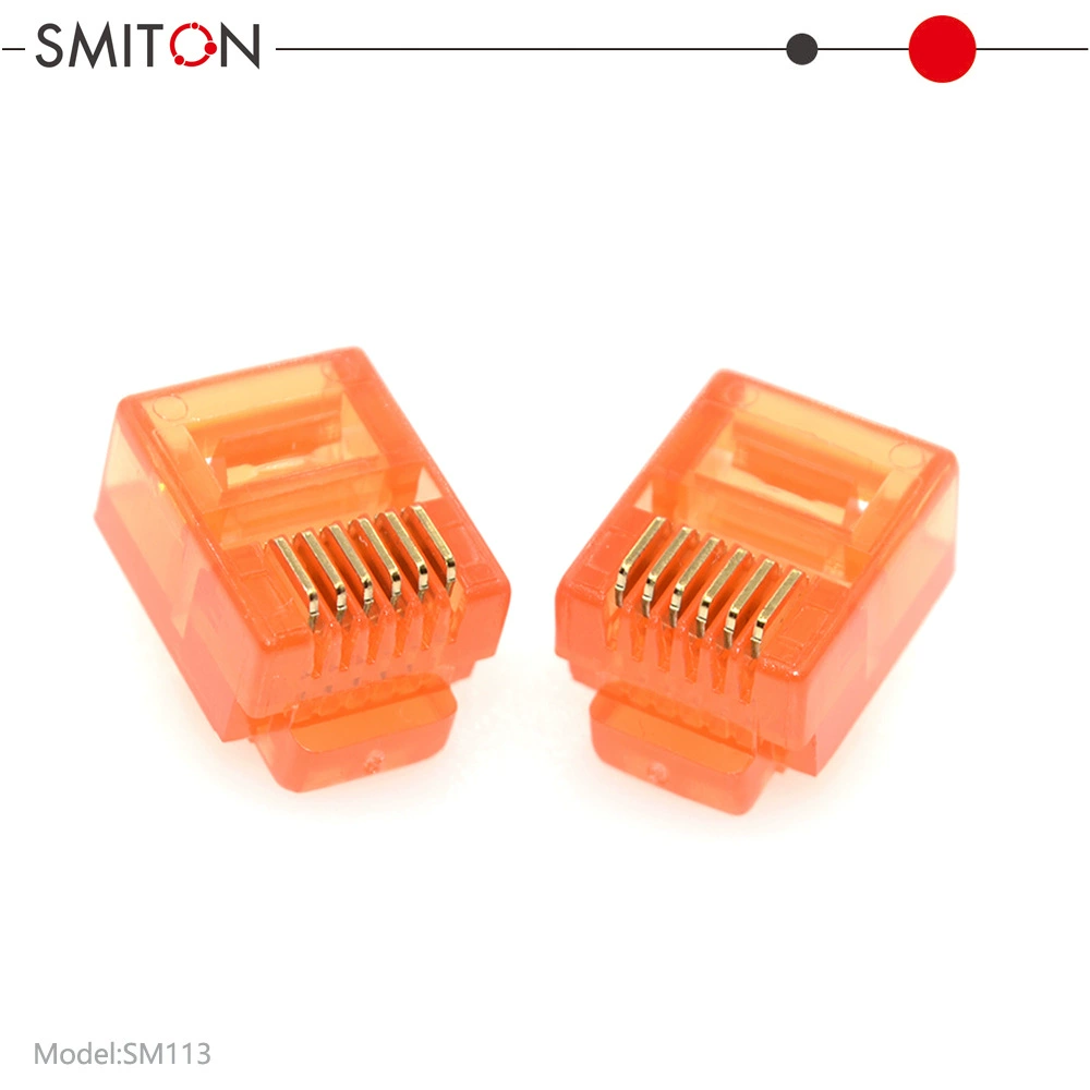 6-ядерный телефон Crystal Head Специальное предложение RJ12 телефонная линия Хрустальная головка 6P6C цветная телефонная головка