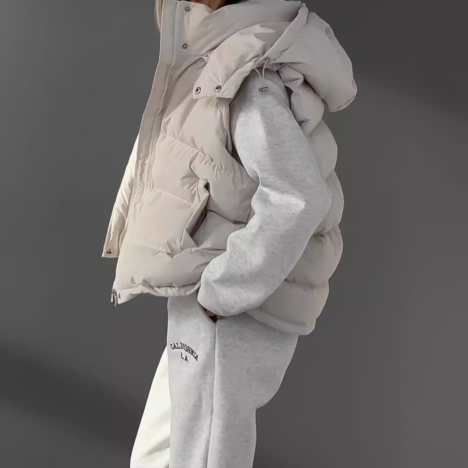 Women's Clothing autumn and winter new fashion trend hot girl street thick warm vest sleeveless cotton jacket_voghion.com