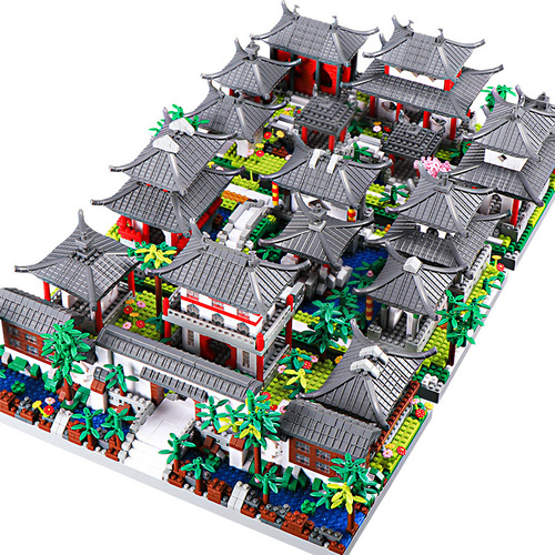 Compatible with LEGO Suzhou Garden Chinese style building adult educational micro-particle assembled building blocks toy ornaments model