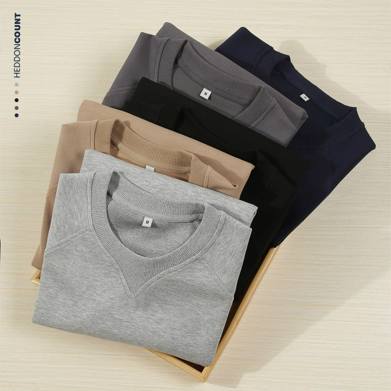 Tengjue мужская одежда премиум-класса 260 г жемчужной ваты прилив свободный круглый воротник без пола Японский длинный рукав мужской свитер