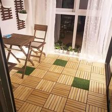 竹木地板花园阳台改造碳化实木室户外自铺露天台庭院别墅地面装饰