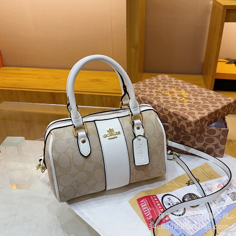 Koujia New Boston Pillow Bag Retro Monogram Large Capacity Versatile Fashion Handbag Shoulder Crossbody Bag - Thumbnail 4