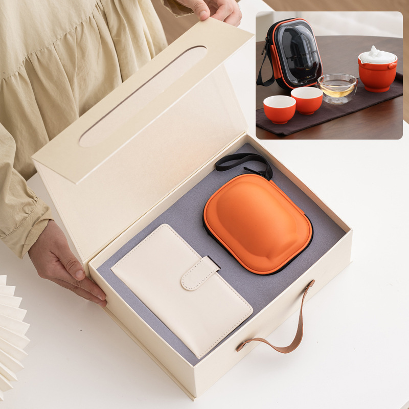 Juego de Té Portátil para Viajes de Vidrio para Camping y Exteriores