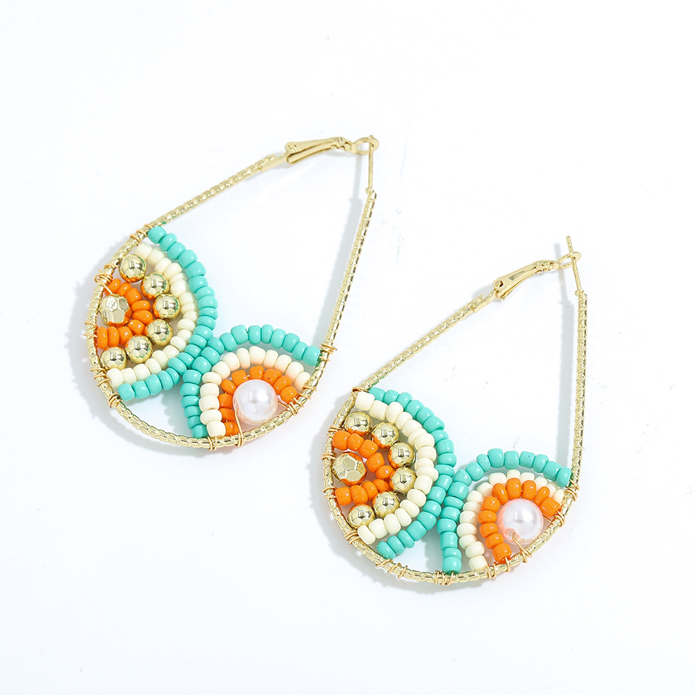 Bohemian Bead Drop-shaped Handmade Earrings display picture 4
