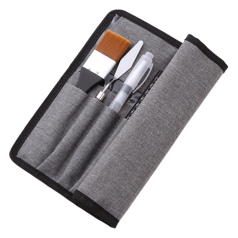 Nuevo transfronterizo de 18 piezas multiusos de lana de nylon acuarela cepillo de polipropileno bolsa de pintura material de pintura