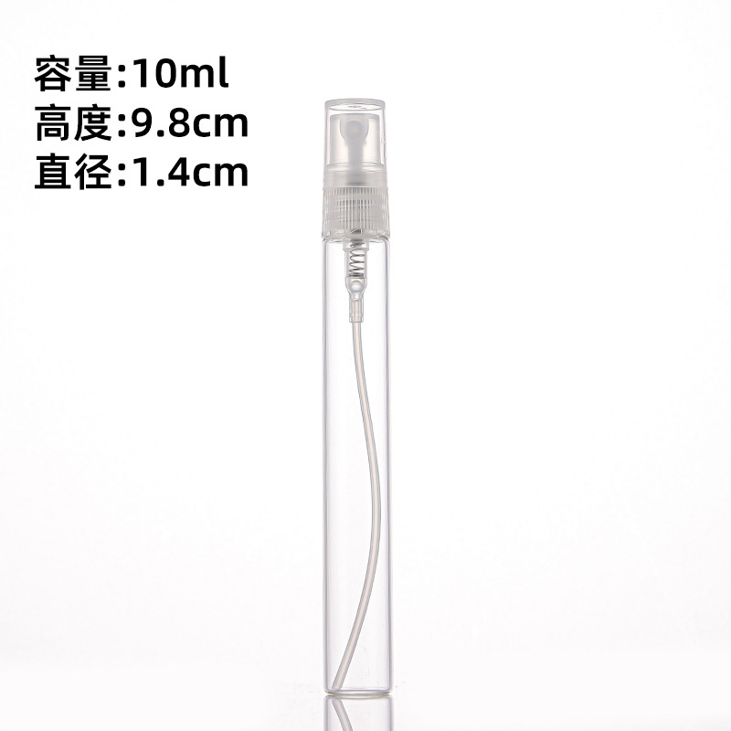 10ml transparent plastic half-hood pump head; transparent; glass