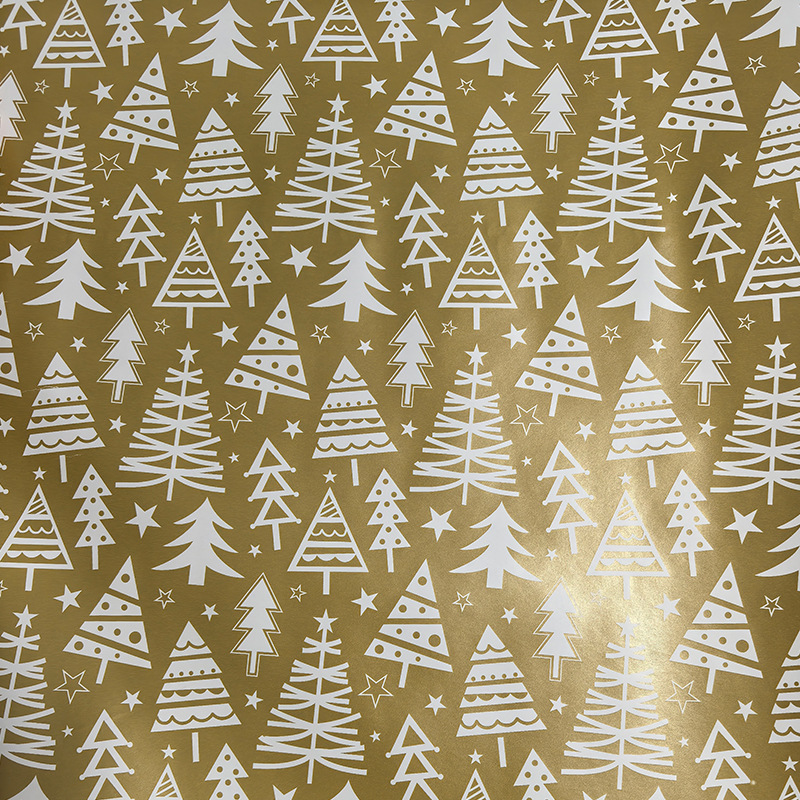 Papel de regalo navideño clásico y popular de gran tamaño con diseño de dibujos animados y temática navideña para envolver regalos.