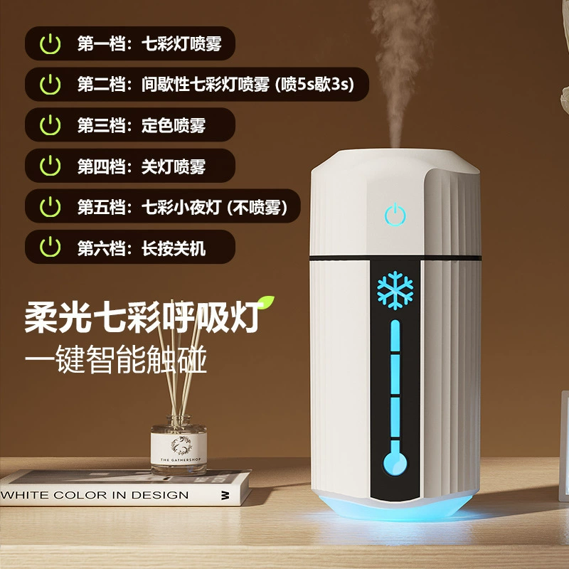 Автомобильный увлажнитель воздуха, бытовой, большой объем тумана, мини-настольный USB, красочный светильник, распылитель для ароматерапии, подарок, оптовая продажа