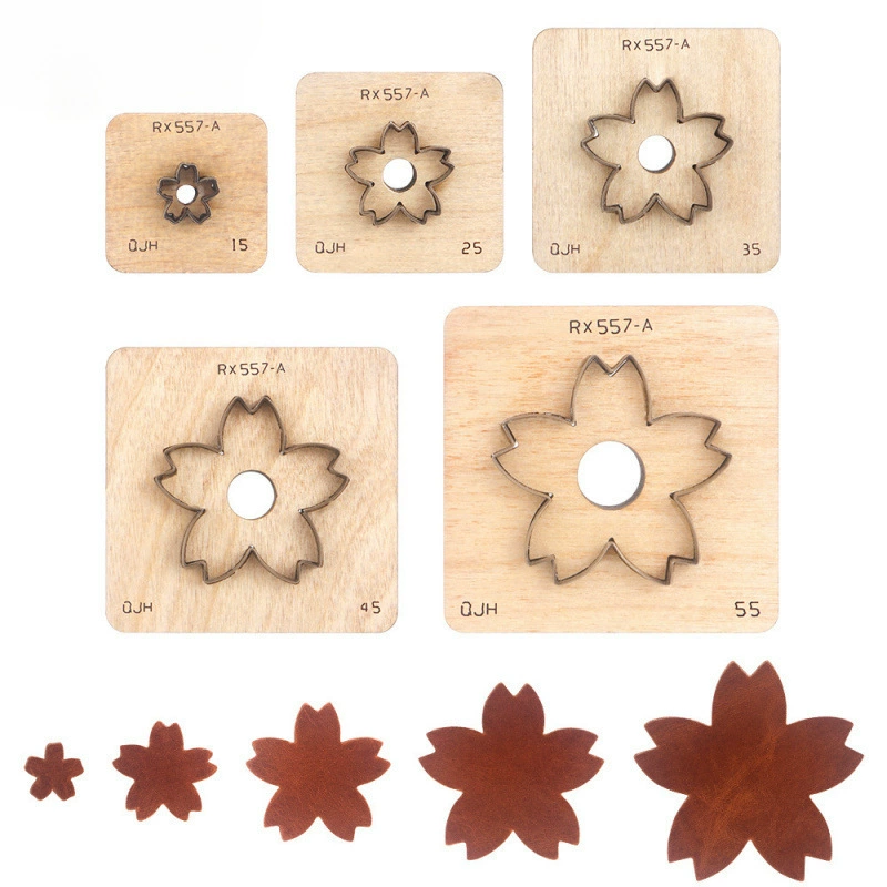 Форма для ножей с лепестками, кожаная форма ручной работы «сделай сам», многоразмерная версия, японская сталь, острая и прочная кожаная форма для ножей для легкой резки