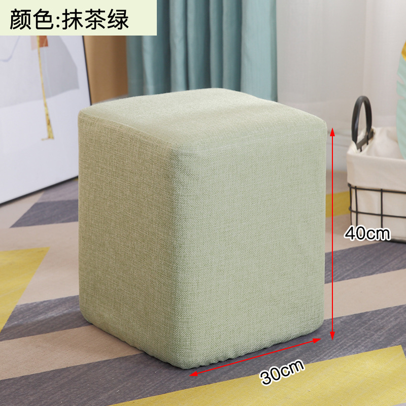 Taburete pequeño Internet celebridad hogar tela taburete bajo sala de estar creativa sofá taburete lindo taburete redondo zapatos Cambio de heces perezoso banco pequeño