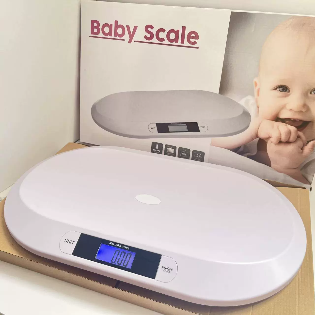 Весы Baby Scale Светоизлучающие весы Электронные весы 20 кг Измерительные весы Малые бытовые детские весы