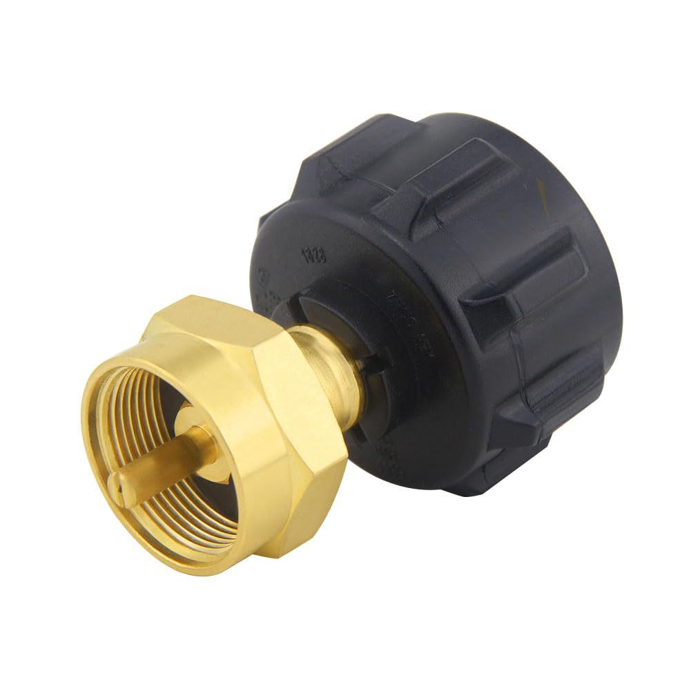 户外气罐转换连接头长扁气罐转换连黄铜黑色手轮煤气充气接头直销