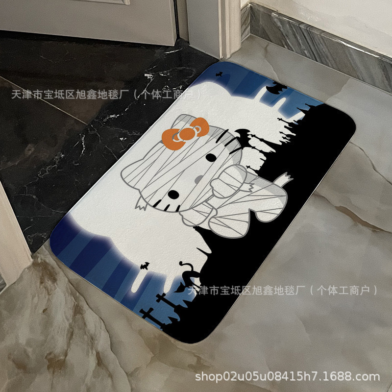 クロスボーダー Amazon 漫画 kt 猫浴室フロアマットフランネルキッチンドア滑り止めフットマットはラベルで発送できます|undefined
