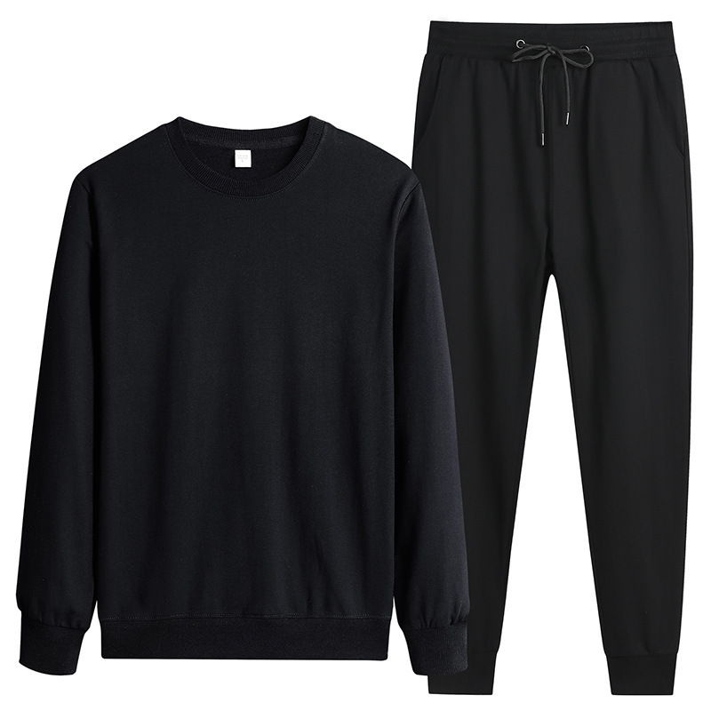 Vêtements pour hommes Nouveaux vêtements de sport coréens pour hommes d'automne et d'hiver pour hommes, beau costume décontracté à col rond, costume deux pièces pour hommes loisirs_voghion.com
