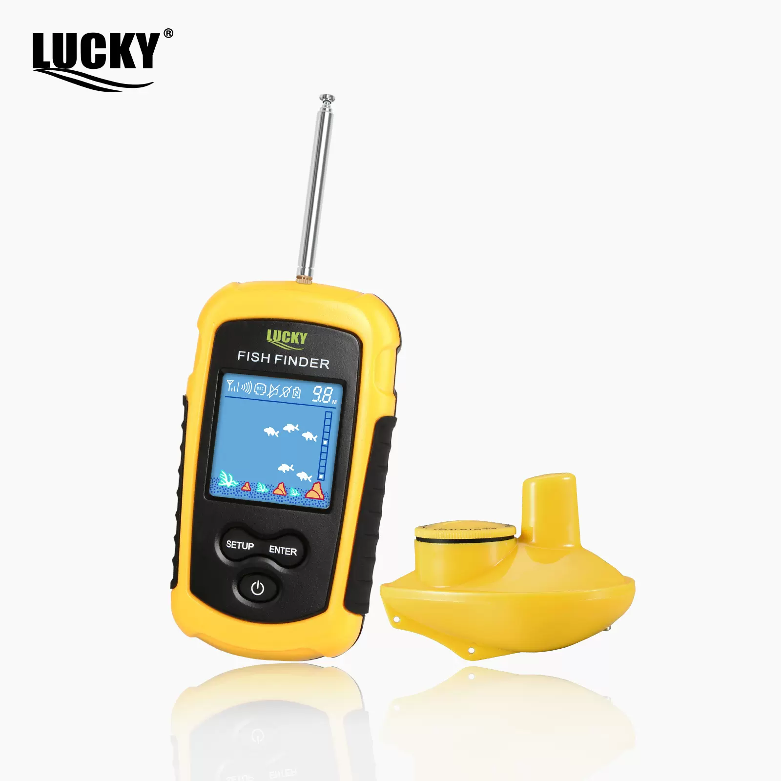 乐琦LUCKY无线探鱼器声纳探测找鱼器钓鱼装备厂家直销