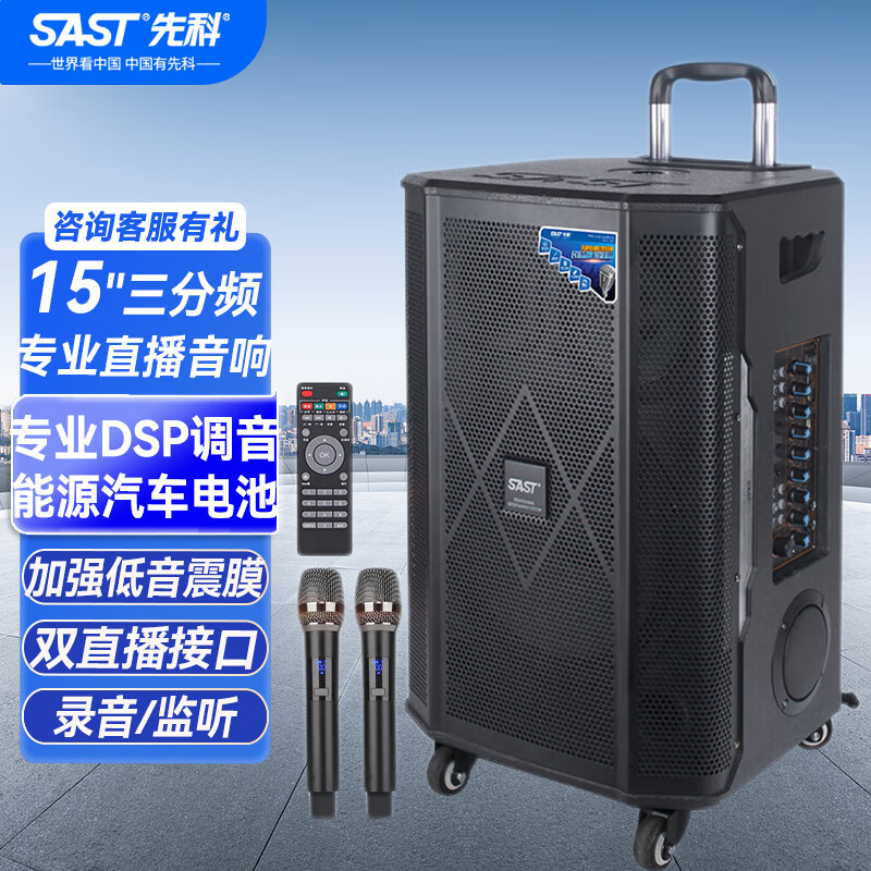 SA-172 15 인치 3 주파수 레버 오디오 듀얼 마이크