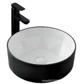 北欧黑白陶瓷洗手盆台上盆艺术盆洗脸盆面盆卫生间酒店宾馆洗脸盆