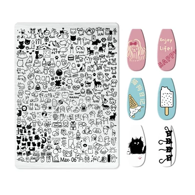 Nail Art Egg Plate Nail Art: Dırnaq bəzəkləri - max-006-with-back-plate