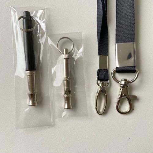 Ada pet training supplies dog flute dog whistle ultrasonic dog training whistle cross-border pet supplies lanyard silver
