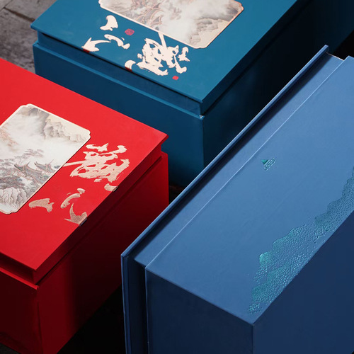 New tea canister packaging box, high-end ceramic airtight moisture-proof canister, Longjing green tea, ancient tree black tea, empty gift box with logo