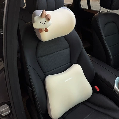 Headrest, Car Neck Pillow, Cute Cloud-Shaped - s-brown-knot-cloud-zuo-mi-neck-pillow-lumbar-support