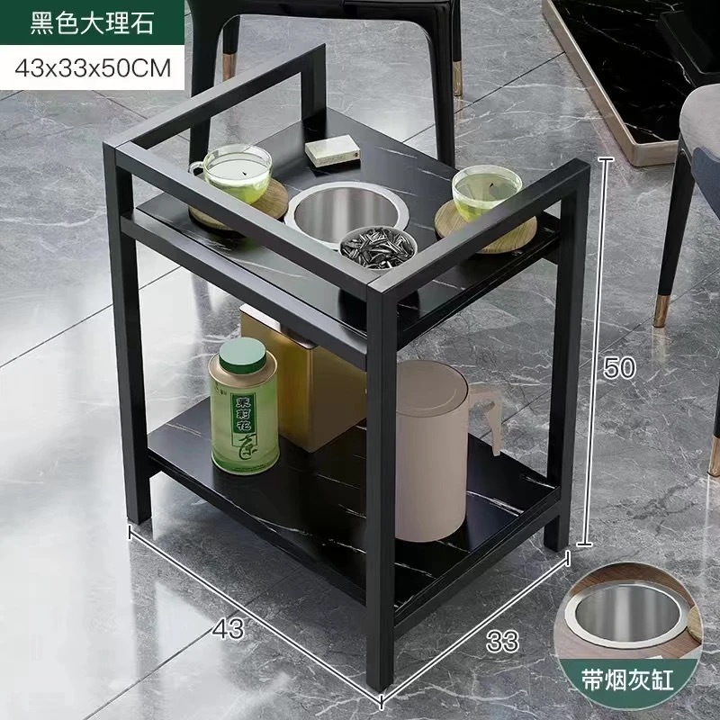 木制款麻将馆茶杯架客厅麻将桌可移动小茶几卧室落地正方形置物架|undefined