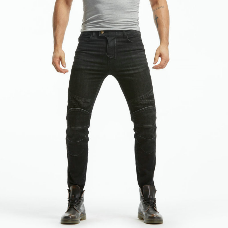 Loong biker motocicleta jeans hombres retro angustiado casual motocicleta stretch Riding Knight anti-caída Pantalones