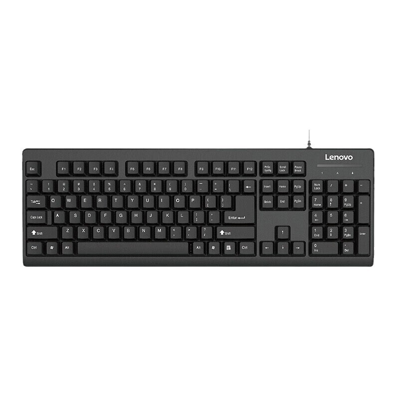 Lenovo (レノボ) キーボード有線キーボードK4800Sコンピュータオフィスキーボード黒|undefined