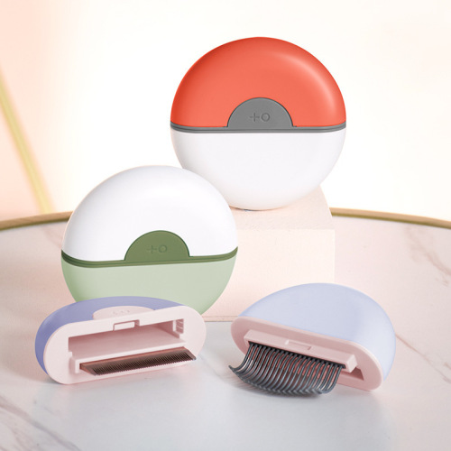 Pai Ke Wei Gemini Pet Comb with Colorful Blade Head to Remove Fluff, Stainless Steel Cat and Dog Knot Untying Comb Massage Comb