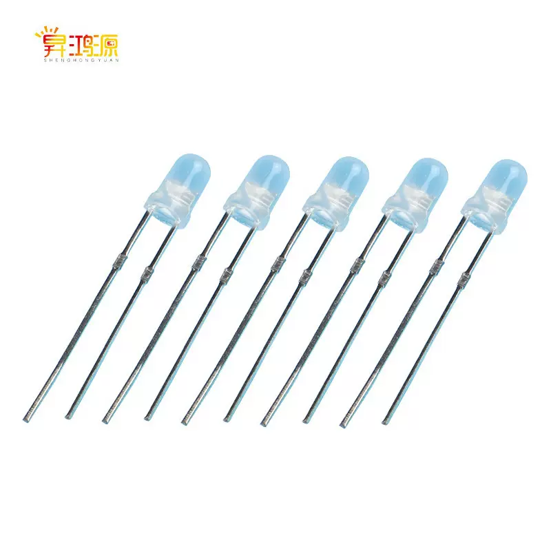 现货 f3/f5双色led无极性 3mm/5mm红绿双色led 两脚无极性双色灯