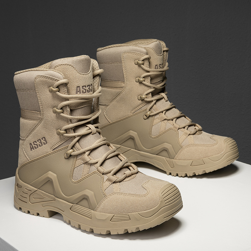 2023 transfronteriza extra grande tamaño 47 tamaño de los hombres transpirable antideslizante resistente al desgaste de alta superior sin encaje al aire libre campo zapatos de senderismo