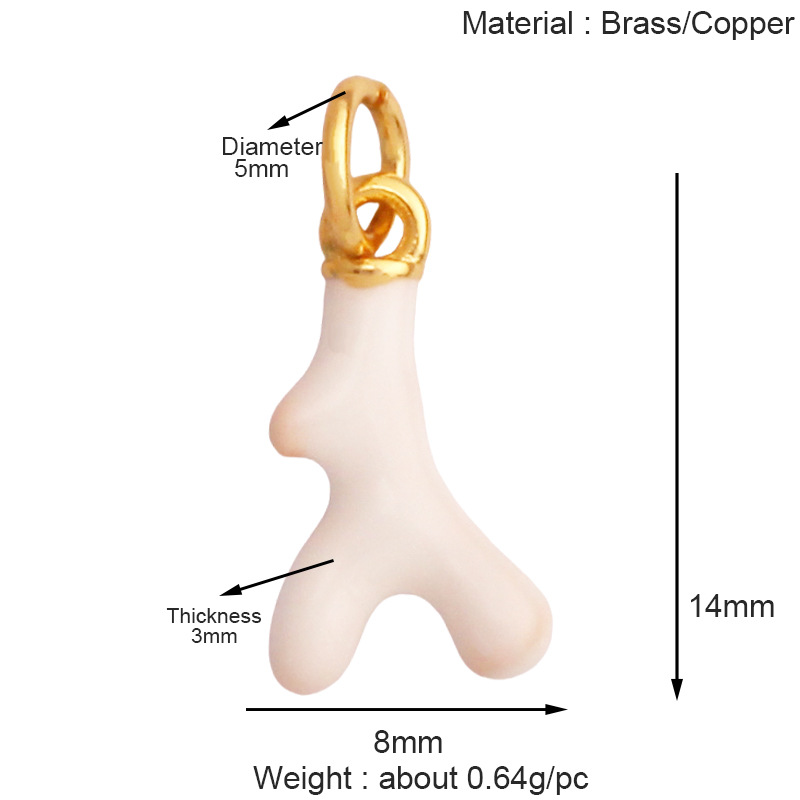 3g Weight Pendant Jewelry Making Type 28*38mm Jewelry Making Size DIY Jewelry Accessories Classification 1 Piece Quantity Copper Material Coral Pattern All Seasons Season Polished Finish Plating Design Marine Style, Sweet, Classic Style Style 1 Piece 28*38mm Copper Coral Polished Pendant DIY Jewelry Accessories 12