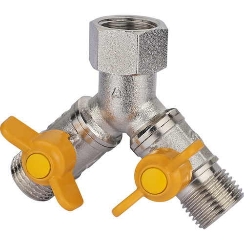 Water faucet angle valve outlet connector manifold valve hot water heater pipe with switch one-in-two-out three-way four-way manifold